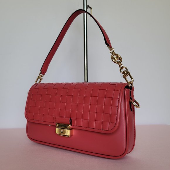 MICHAEL KORS Bradshaw Woven Smooth Leather Convertible Bag-🎈⭐SALE $178. - Picture 5 of 16